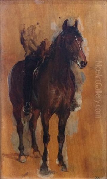 Etude De Cheval Oil Painting by Jean-Louis-Ernest Meissonier