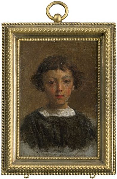 Brustbildnis Eines Jungen Madchens Oil Painting by Jean-Louis-Ernest Meissonier