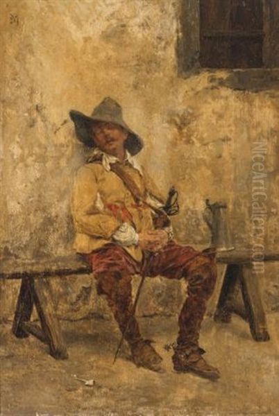 Midday Rest Oil Painting by Jean-Louis-Ernest Meissonier