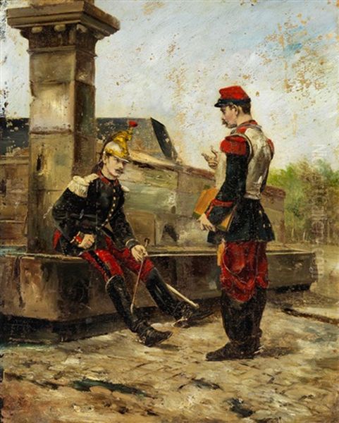 Le Rapport Oil Painting by Jean-Louis-Ernest Meissonier