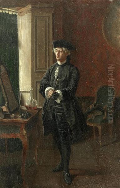 Getting Ready Oil Painting by Jean-Louis-Ernest Meissonier