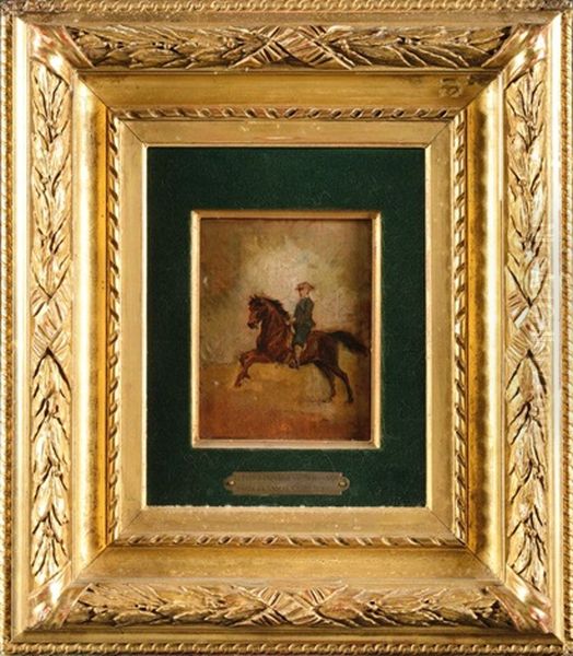 Le Prince Imperial A Cheval Oil Painting by Jean-Louis-Ernest Meissonier