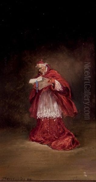 Cardenal Oil Painting by Jean-Louis-Ernest Meissonier