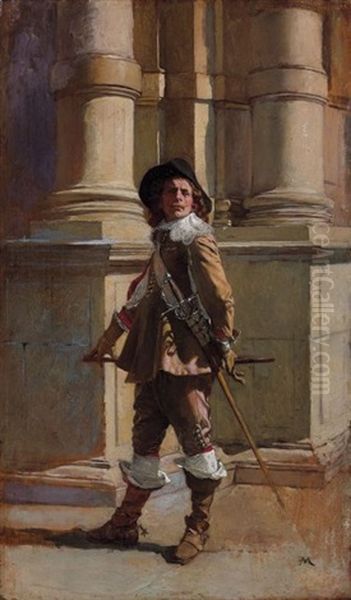 Gentilhomme En Costume Louis Xiii Oil Painting by Jean-Louis-Ernest Meissonier