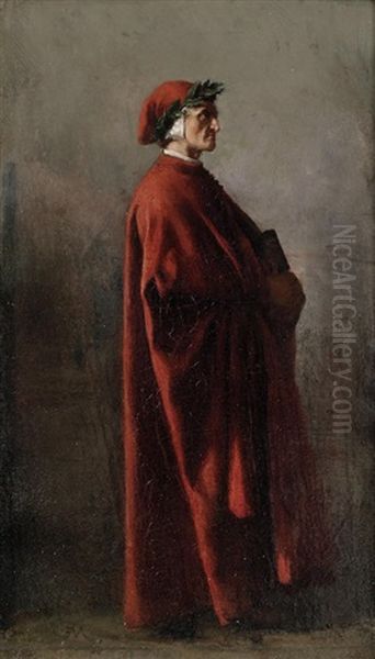 Dante Oil Painting by Jean-Louis-Ernest Meissonier