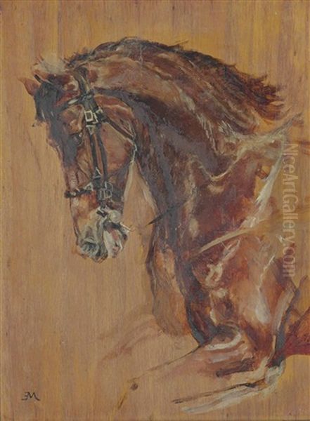 Study Of A Horse Oil Painting by Jean-Louis-Ernest Meissonier
