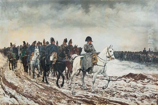 Napoleon, La Campagne De France De 1814 Oil Painting by Jean-Louis-Ernest Meissonier