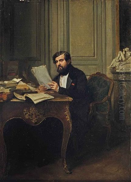 Portrait De Louis De Chevigne Oil Painting by Jean-Louis-Ernest Meissonier