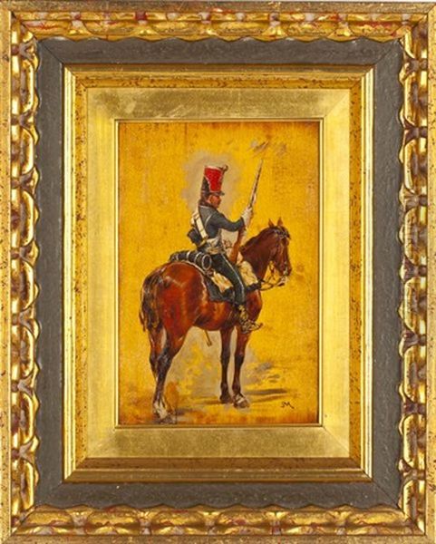 Cavalry Trooper Oil Painting by Jean-Louis-Ernest Meissonier