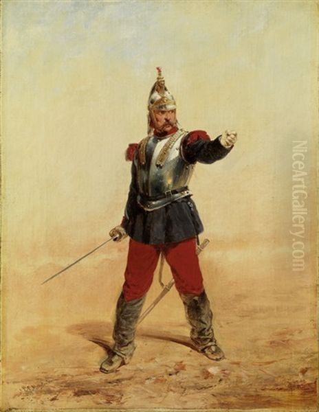 Le Cuirassier Oil Painting by Jean-Louis-Ernest Meissonier