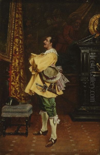 His Ancestor Oil Painting by Jean-Louis-Ernest Meissonier