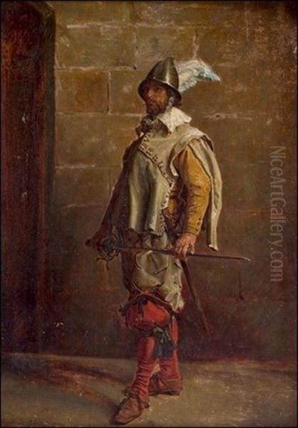 Ranskalainen Sotilas Oil Painting by Jean-Louis-Ernest Meissonier