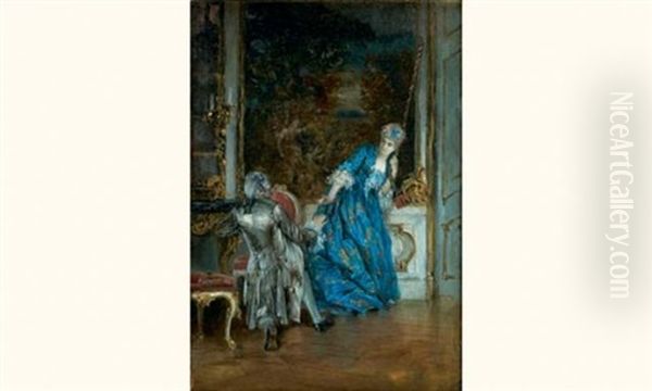 Scene Galante Oil Painting by Jean-Louis-Ernest Meissonier