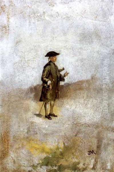 L'homme Au Bicorne Oil Painting by Jean-Louis-Ernest Meissonier