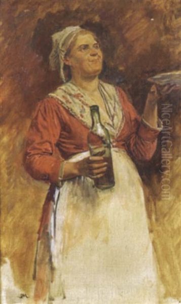 La Cuisiniere Oil Painting by Jean-Louis-Ernest Meissonier