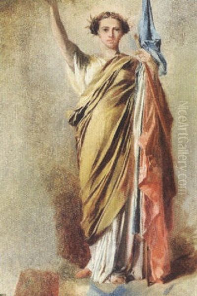 La Figure Allegorique De La Republique Oil Painting by Jean-Louis-Ernest Meissonier