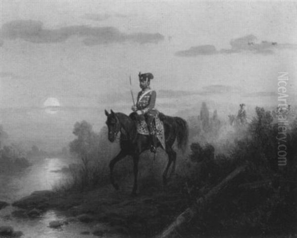 The Outpost Oil Painting by Jean-Louis-Ernest Meissonier