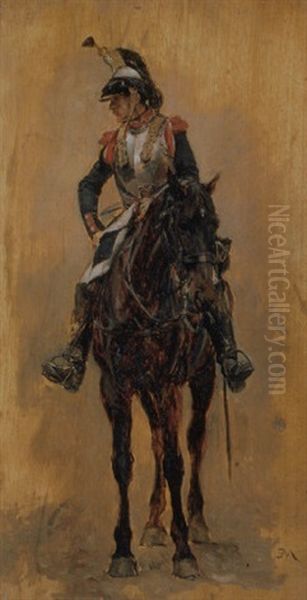 Le Cuirassier Oil Painting by Jean-Louis-Ernest Meissonier