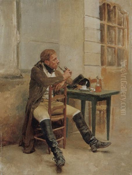 Le Fumeur Oil Painting by Jean-Louis-Ernest Meissonier