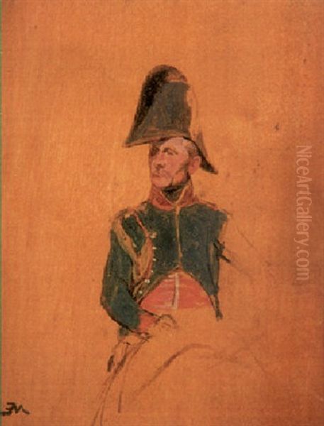 Estudio De Soldado Oil Painting by Jean-Louis-Ernest Meissonier