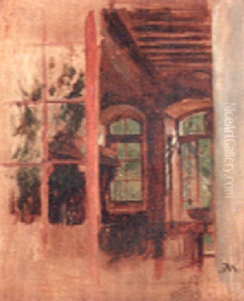 A Room In Summer Oil Painting by Jean-Louis-Ernest Meissonier