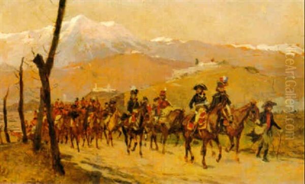 Bonaparte, Armee D'italie, Traversee Des Alps Oil Painting by Jean-Louis-Ernest Meissonier