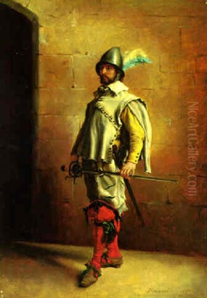 The Cavalier: Portrait Of The Artist Oil Painting by Jean-Louis-Ernest Meissonier