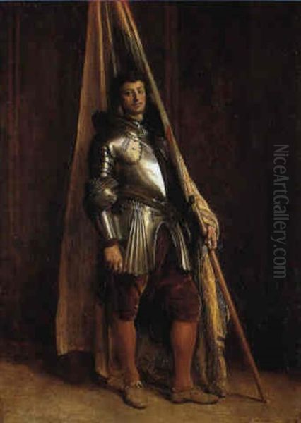 Un Homme De Guerre Oil Painting by Jean-Louis-Ernest Meissonier