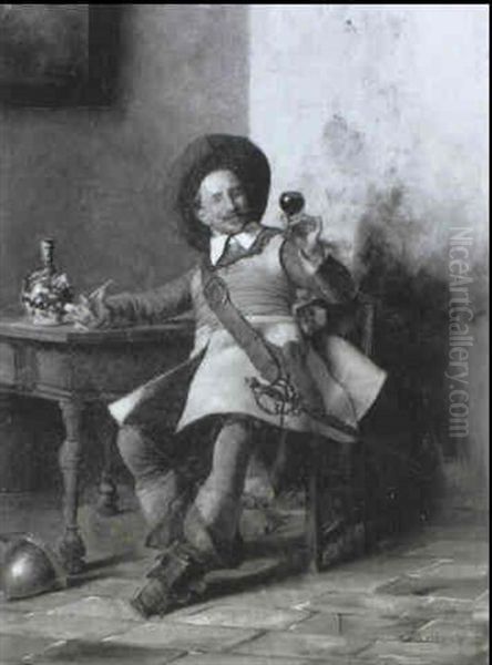 Le Mousquetaire Oil Painting by Jean-Louis-Ernest Meissonier