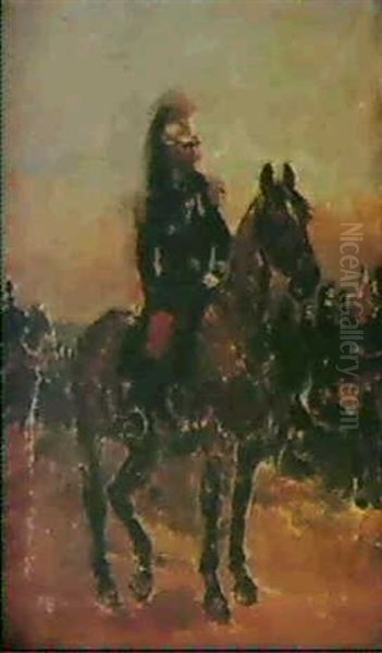 Kyrassierkapten Oil Painting by Jean-Louis-Ernest Meissonier