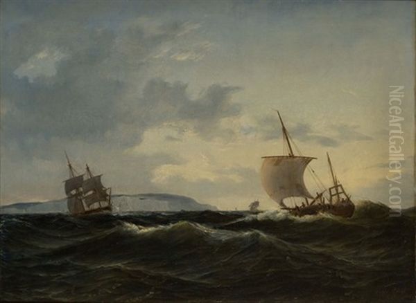 Nordlandsfarer Oil Painting by Daniel Hermann Anton Melbye