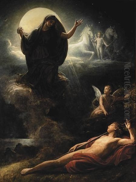 Diana Awakening Apollo Oil Painting by Carl Bertling