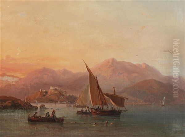 Faestningen Solabrena, Andalusien Oil Painting by Vilhelm Melbye