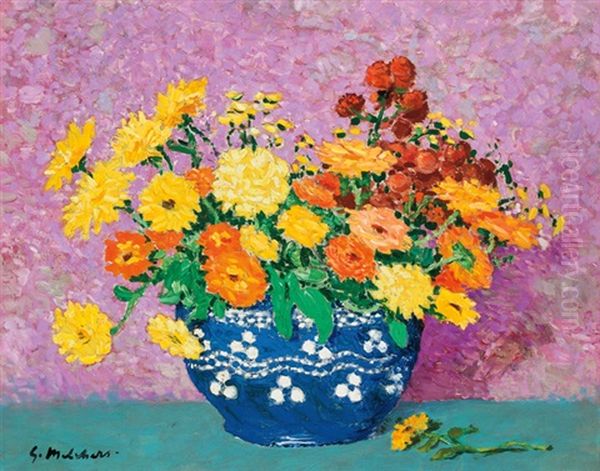 Still Life With Flowers Oil Painting by Gari Julius Melchers