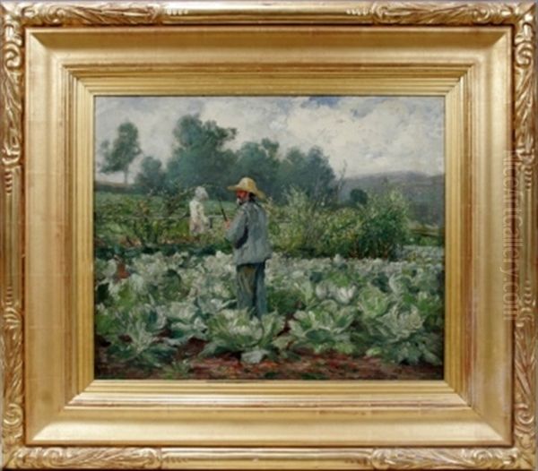 Cabbage Patch Oil Painting by Gari Julius Melchers