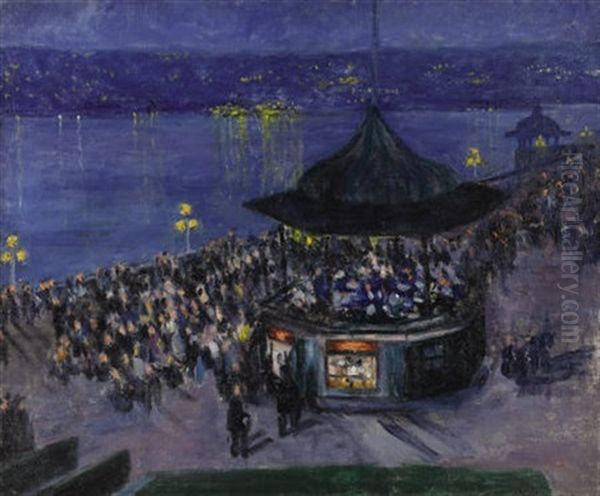 Open Air Concert Oil Painting by Gari Julius Melchers