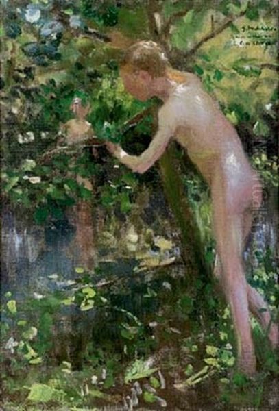 Baigneur Oil Painting by Gari Julius Melchers