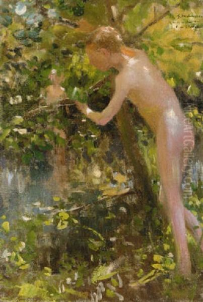 The Bathers Oil Painting by Gari Julius Melchers