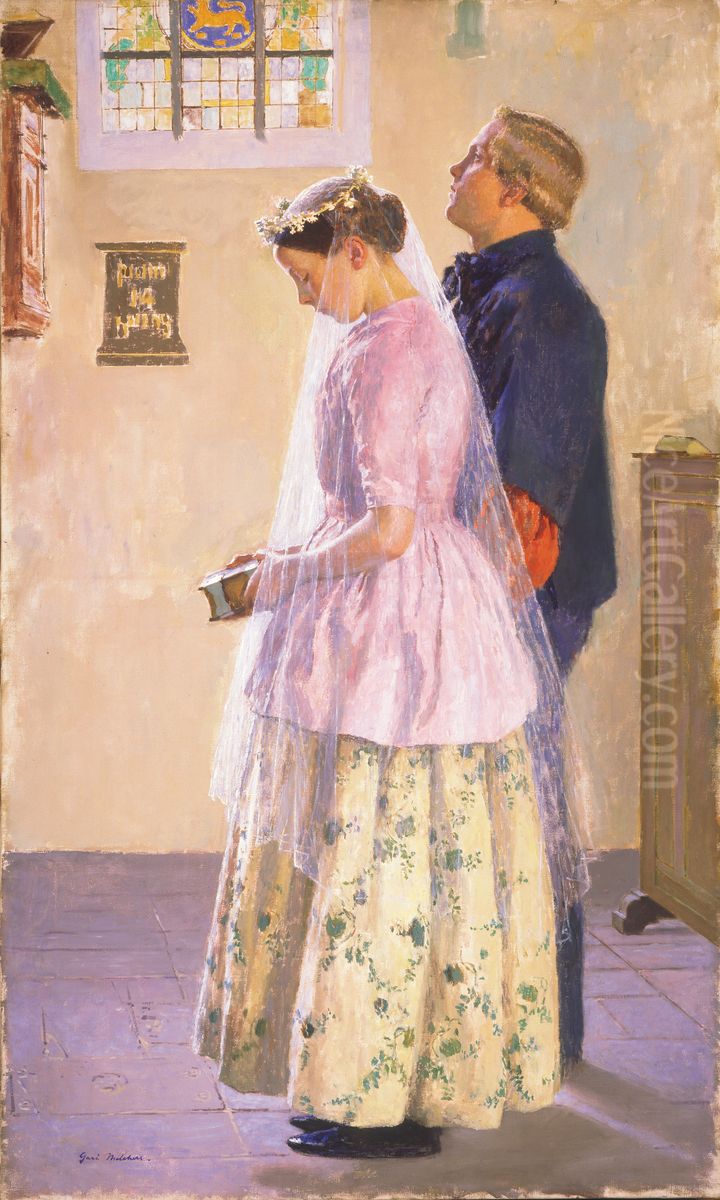 The Wedding Oil Painting by Gari Julius Melchers