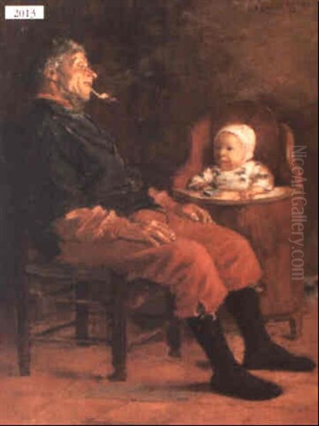 Portrait Of A Gentleman Seated Oil Painting by Gari Julius Melchers