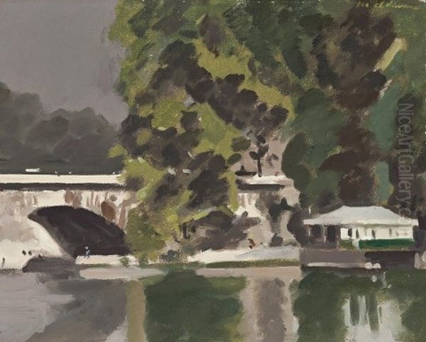 Le Pont Royal, Paris Oil Painting by Duncan Max Meldrum