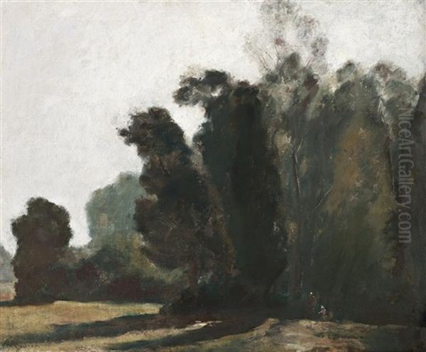 Le Pres De Champagne, C.1910 Oil Painting by Duncan Max Meldrum