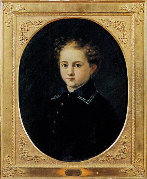 Ritratto Di Juan Falco Trivulzio Pio Di Savoia Castel-rodrigo All'eta Ai Quattro Anni Oil Painting by Napoleone Mellini