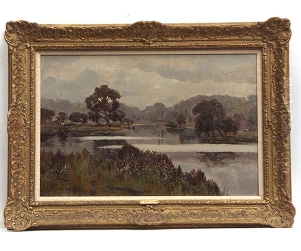 June Morning At Weston On Trent Oil Painting by Campbell A. Mellon