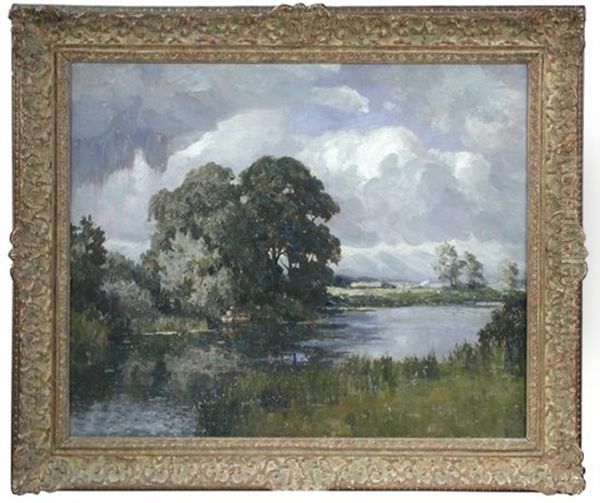 The Waveney Valley, Norfolk Oil Painting by Campbell A. Mellon