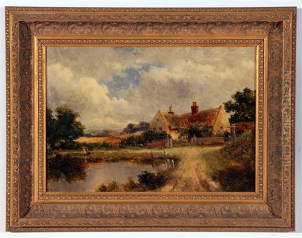 Old Farmhouse, Briggate Oil Painting by Campbell A. Mellon