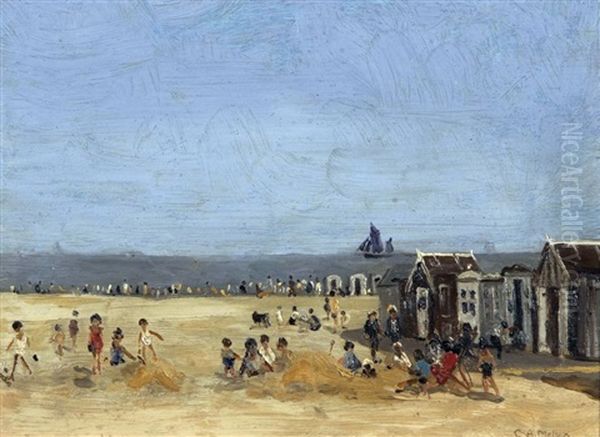 3pm July Afternoon, Gorleston Oil Painting by Campbell A. Mellon