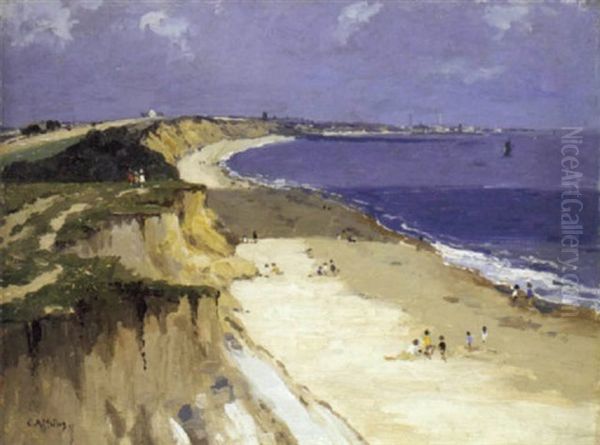 Hopton Cliffs Oil Painting by Campbell A. Mellon