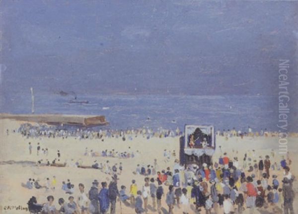 Mr. Punch, Gorleston Oil Painting by Campbell A. Mellon