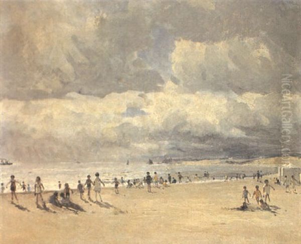 Midsummer Morning, Gorleston Oil Painting by Campbell A. Mellon